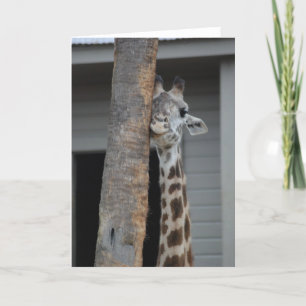Cartão "Shy Giraffe" Greeting Card