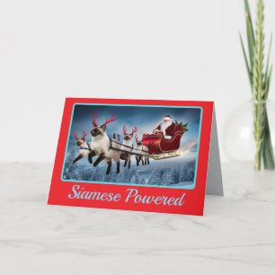 Cartão Siamese Reindeer