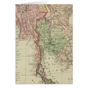 Cartão Sião, Birmânia e Anam