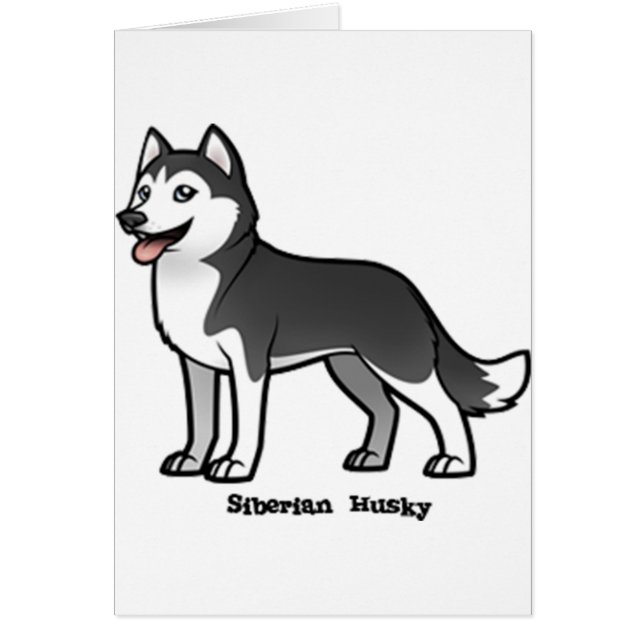 Cartão Siberian Husky (Frente)