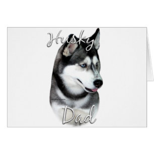 Cartão Siberian Husky (blk) Pai 2