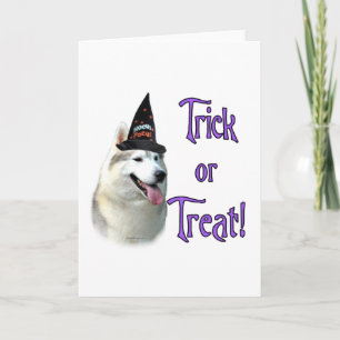 Cartão Siberian Husky Trick Greeting Card
