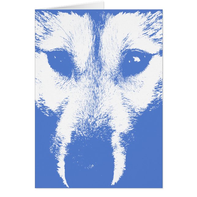 Cartão Siberiano Husky / Cartão Malamute do Alaska (Frente)