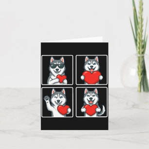 Cartão Siberiano Husky engraçado Photobooth Amante de Cac