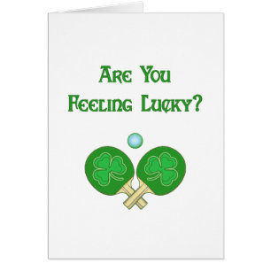 Cartão Sibilo afortunado de sentimento Pong