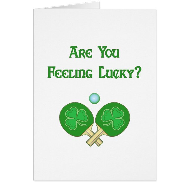 Cartão Sibilo afortunado de sentimento Pong (Frente)