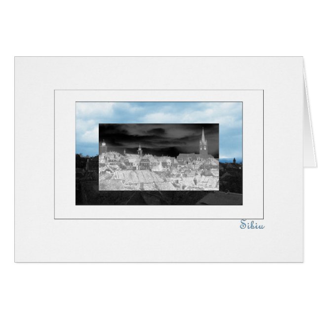 Cartão Sibiu Panorama View (Frente Horizontal)
