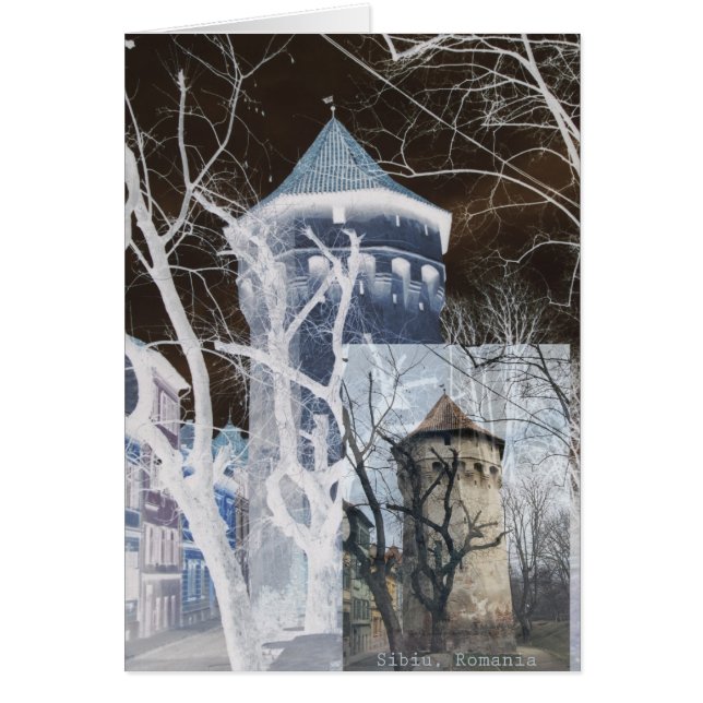 Cartão Sibiu, torre de defesa (Frente)