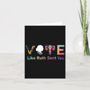 Cartão Side Vote Como Ruth Enviou Você Feminista Votando
