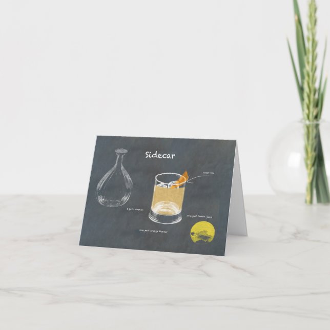 Cartão Sidecar Cocktail (Frente)