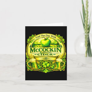 Cartão sidra Maccockin engraçado dia de São Patrício