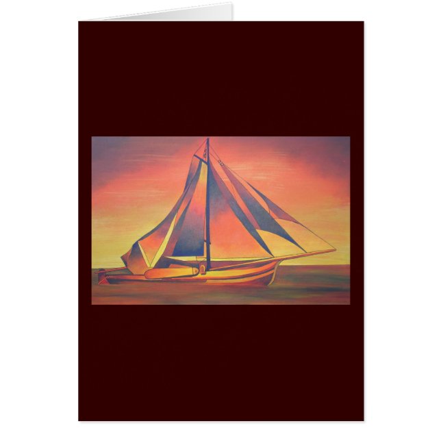 Cartão Sienna Sails no Sunset (Frente)