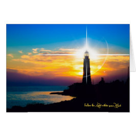 Cartão Siga a luz dentro do seu coração
