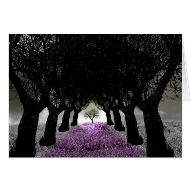 Cartão Siga O Caminho Da Grama Roxa (Frente Horizontal)