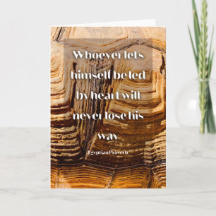 Cartão Siga seu coração Proverbo Egípcio Inspiracional
