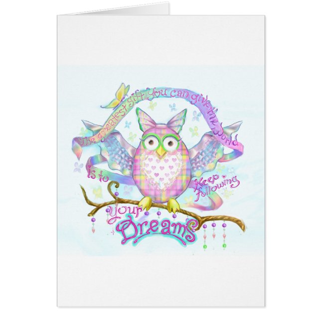 Cartão Siga seus sonhos (Frente)