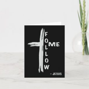 Cartão Sigam-me Jesus religioso cristão