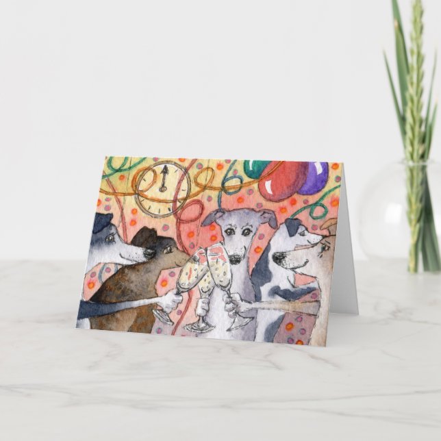 Cartão Sighthounds é os animais de partido originais… (Frente)