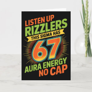 Cartão Sigma Tem 67 Aura Número 67ª Aura Cultivando Sorve
