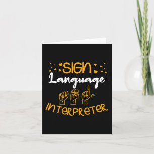 Cartão Sign Language Interpreter Daf Sign Language Aware