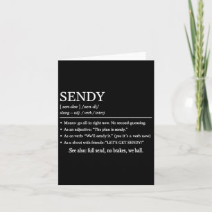 Cartão Significado de Sendy Roupa engraçada de gíria Vamo