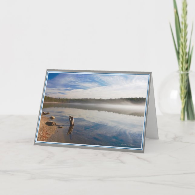 Cartão Silêncio: Lagoa de Walden--communing com a alma (Frente)