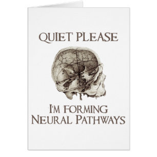 Cartão Silêncio por favor: Eu estou formando caminhos