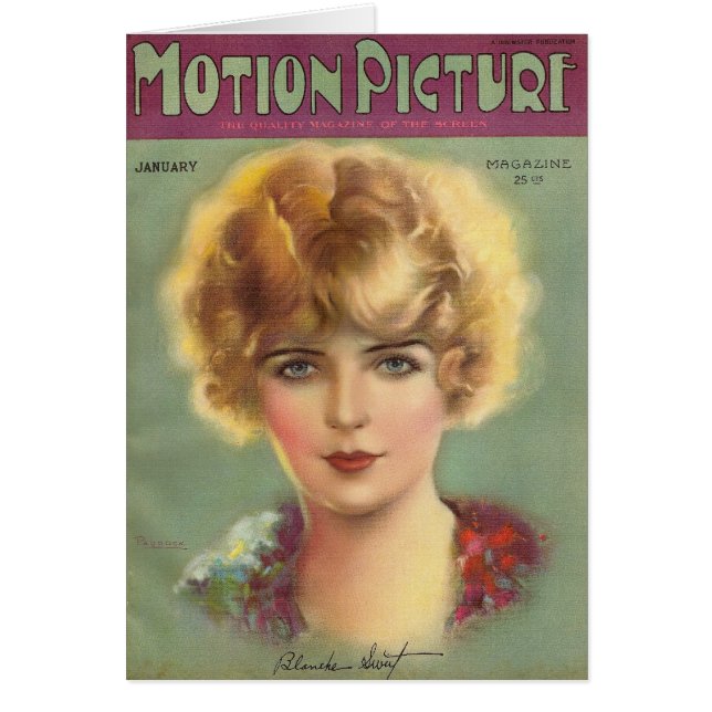 Cartão silencioso doce da estrela de Blanche (Frente)