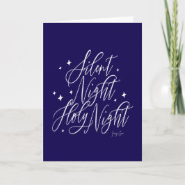 Cartão Silent Night Holy Night Holiday Christmas Card