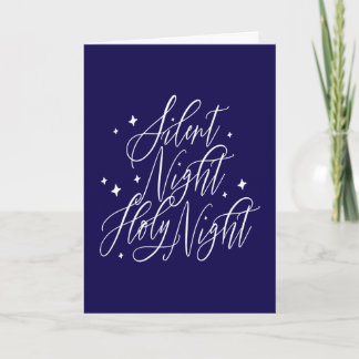Cartão Silent Night Holy Night Holiday Christmas Card