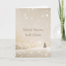Cartão Silent Snow, Soft Glow;Minimalist ElegantChristmas