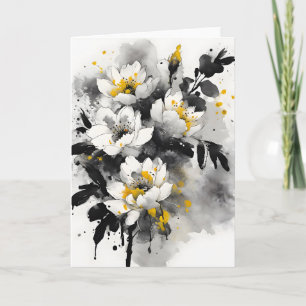 Cartão Silente tomentosa - Flores em aquarela