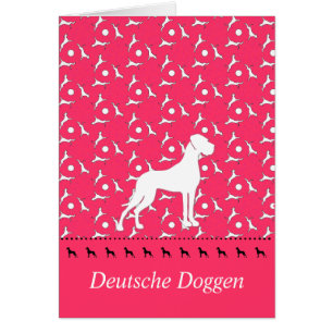 Cartão Silhouette White Great Dane