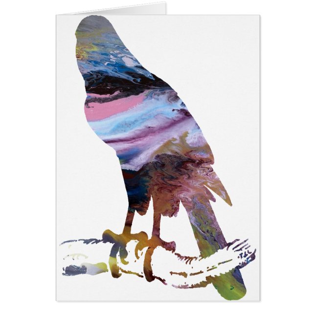 Cartão Silhueta abstrata do Goshawk (Frente)