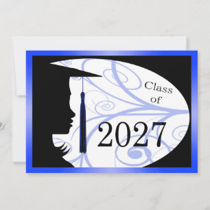 Cartão Silhueta Azul e Preto 2027