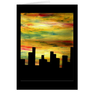 Cartão silhueta da cidade