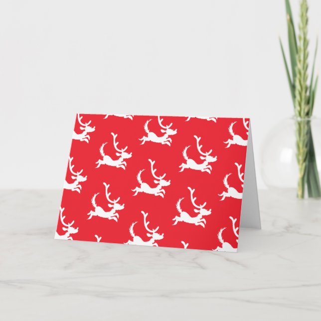 Cartão Silhueta da Rena Max (Frente)