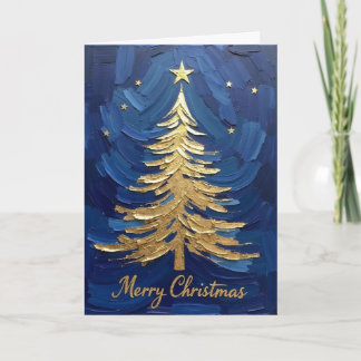 Cartão silhueta de árvore de Natal minimalista