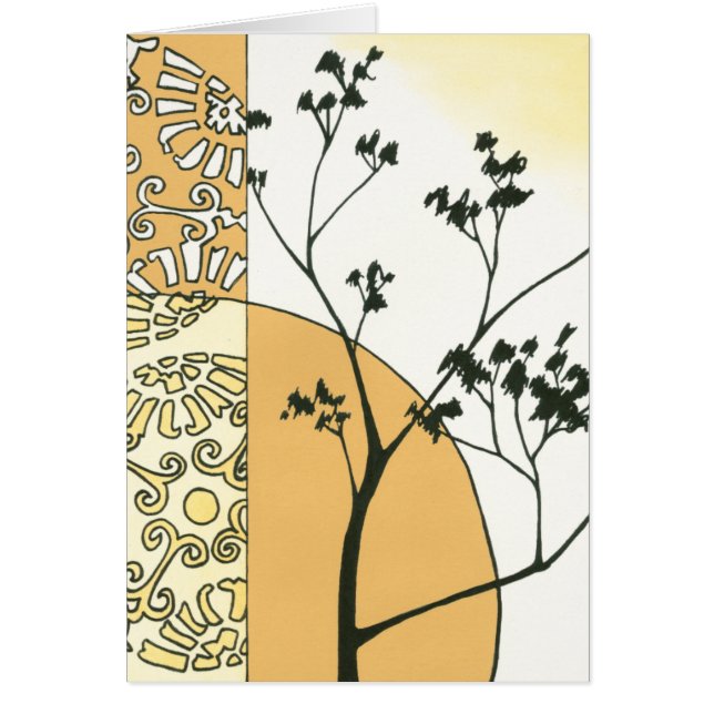 Cartão Silhueta de árvores esparsas por Megan Meagher (Frente)