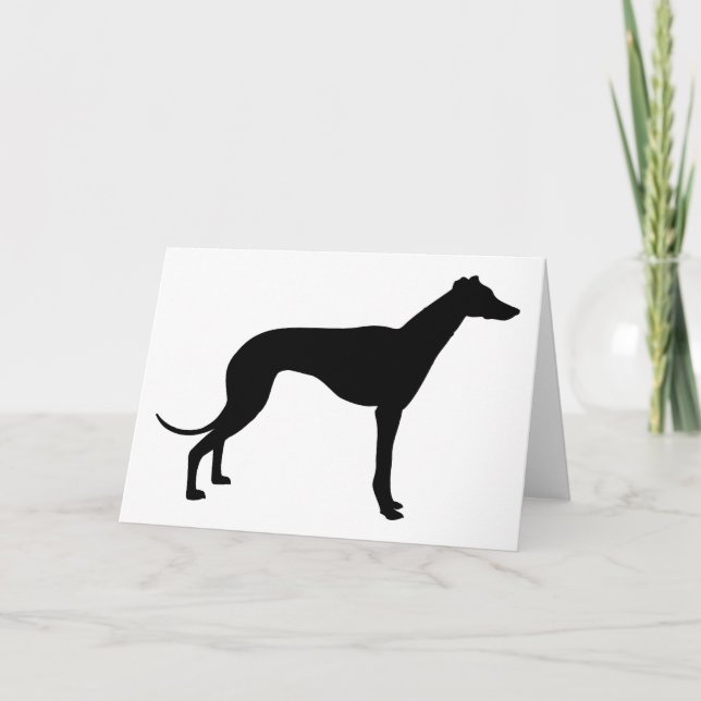 Cartão Silhueta de Galgo (Frente)