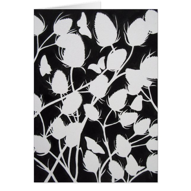 Cartão Silhueta de Seedhead (Frente)