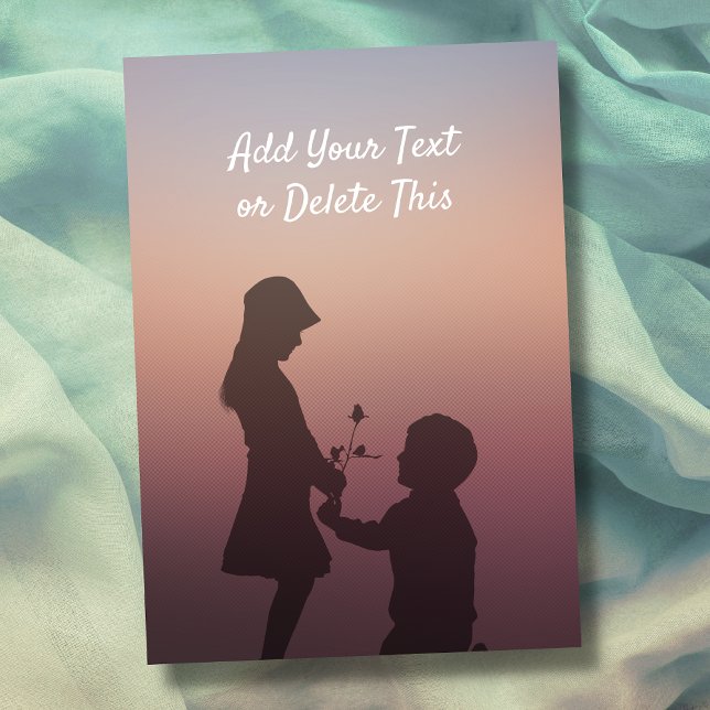 Cartão Silhueta do Pôr do Sol Amor, Amizade, Apreciação (Criador carregado)