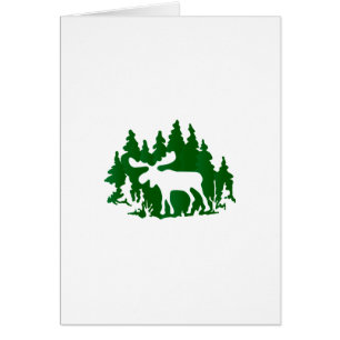 Cartão Silhueta dos alces