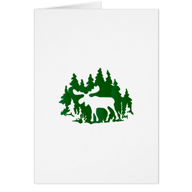 Cartão Silhueta dos alces (Frente)
