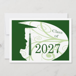 Cartão Silhueta Homem Branco e Verde 2027