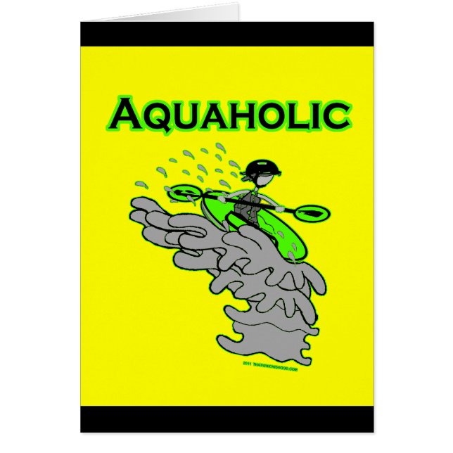 Cartão Silhueta Kayaking de Whitewater (Frente)