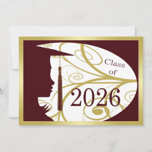 Cartão Silhueta Marrom e Dourado 2026