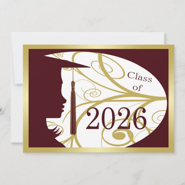 Cartão Silhueta Marrom e Dourado 2026 (Frente)