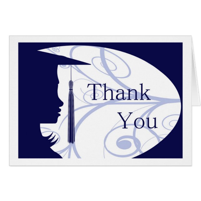 Cartão Silhuette azul e branca (Frente horizontal)