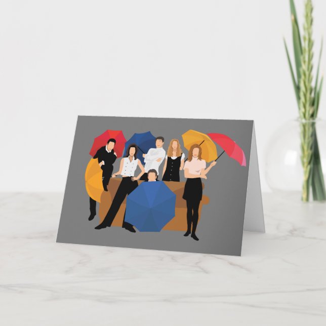 Cartão Silhuette de caracteres AMIGOS™ (Frente)